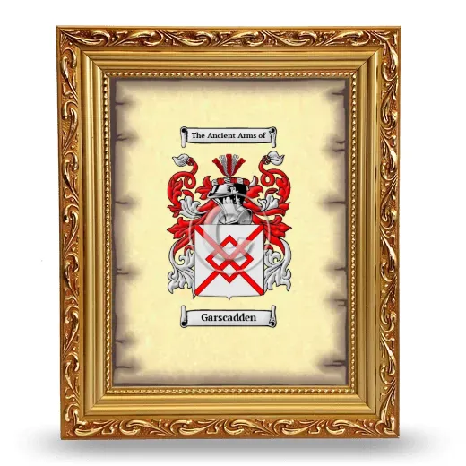Garscadden Coat of Arms Framed - Gold