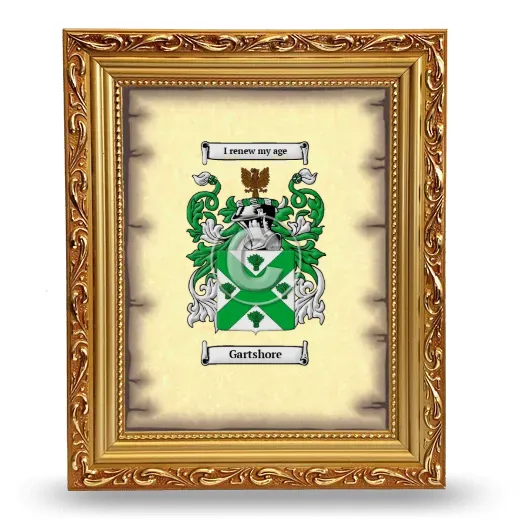 Gartshore Coat of Arms Framed - Gold
