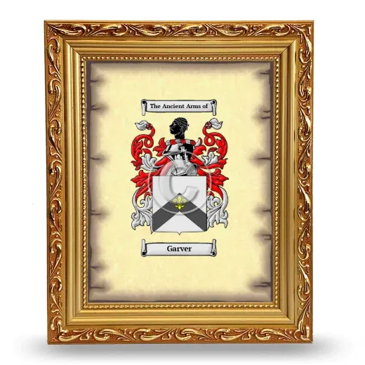 Garver Coat of Arms Framed - Gold