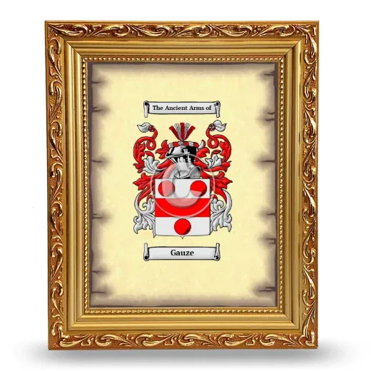 Gauze Coat of Arms Framed - Gold