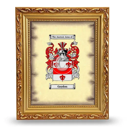 Gaydon Coat of Arms Framed - Gold