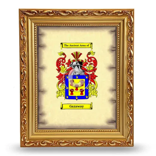 Gazaway Coat of Arms Framed - Gold