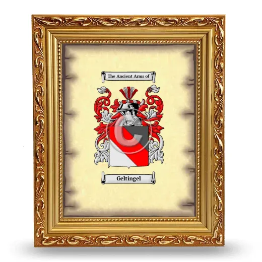 Geltingel Coat of Arms Framed - Gold
