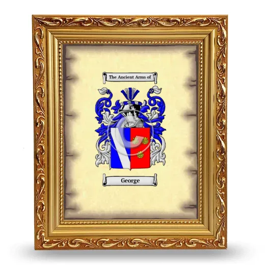George Coat of Arms Framed - Gold