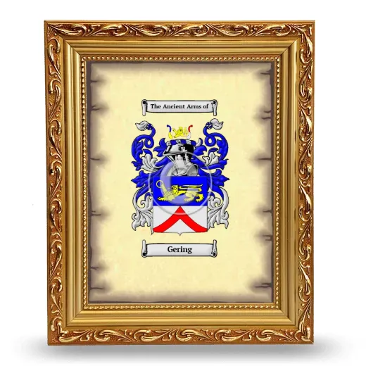 Gering Coat of Arms Framed - Gold