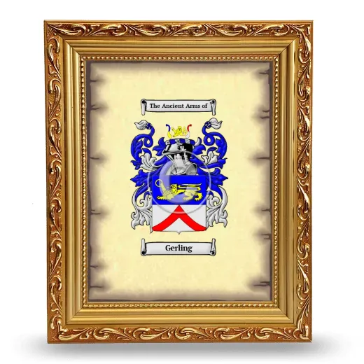 Gerling Coat of Arms Framed - Gold