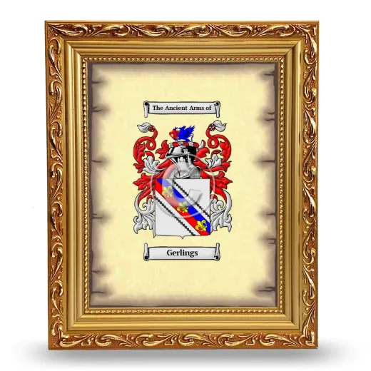 Gerlings Coat of Arms Framed - Gold