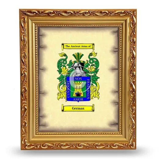Germas Coat of Arms Framed - Gold