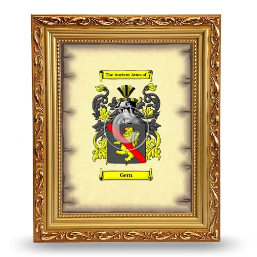 Gern Coat of Arms Framed - Gold