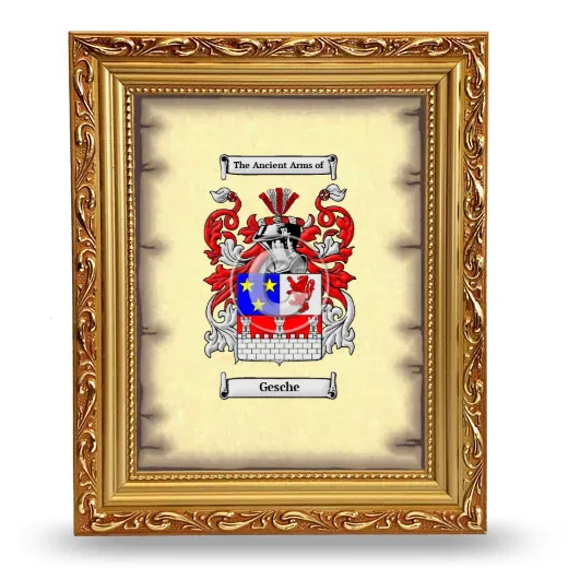 Gesche Coat of Arms Framed - Gold
