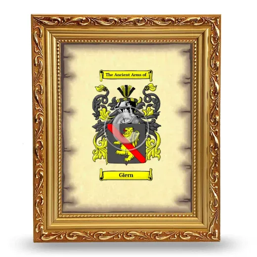 Giern Coat of Arms Framed - Gold
