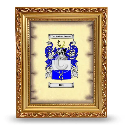 Gift Coat of Arms Framed - Gold