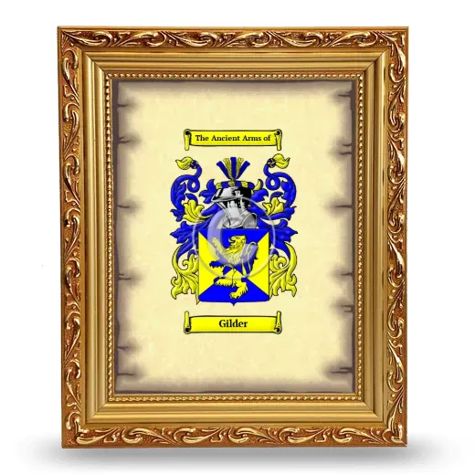 Gilder Coat of Arms Framed - Gold