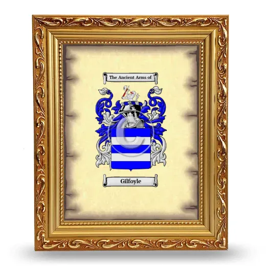 Gilfoyle Coat of Arms Framed - Gold
