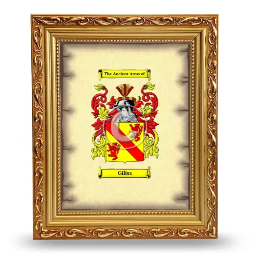 Giliss Coat of Arms Framed - Gold