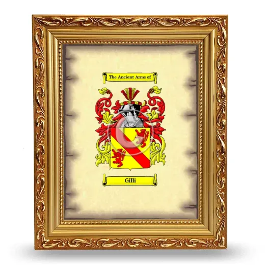 Gilli Coat of Arms Framed - Gold