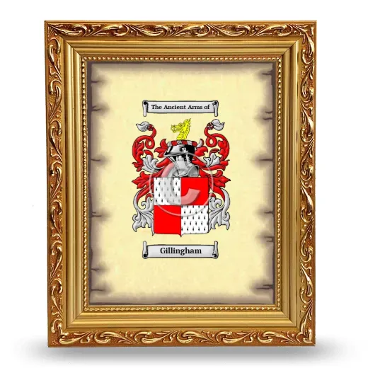 Gillingham Coat of Arms Framed - Gold