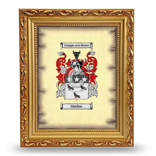 Gimbar Coat of Arms Framed - Gold