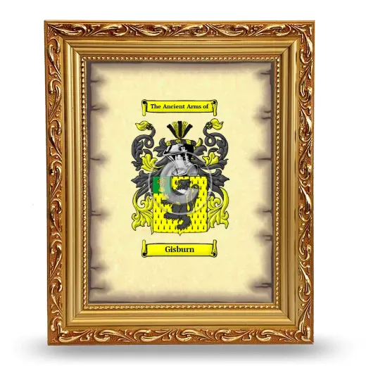 Gisburn Coat of Arms Framed - Gold