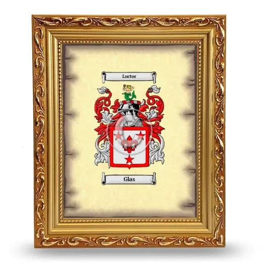 Glas Coat of Arms Framed - Gold