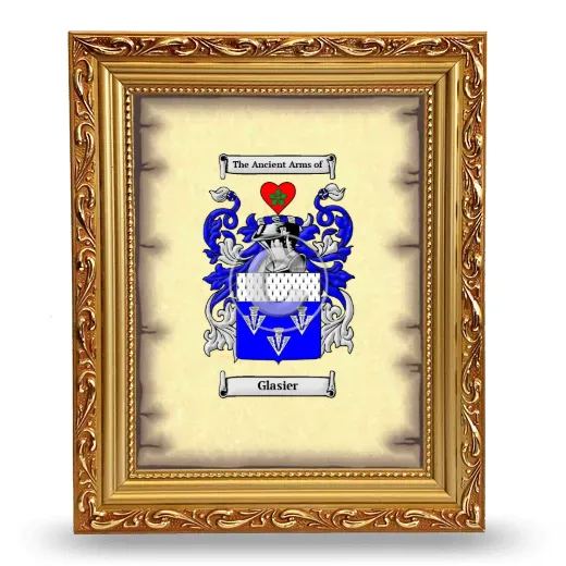 Glasier Coat of Arms Framed - Gold