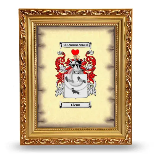 Glenn Coat of Arms Framed - Gold