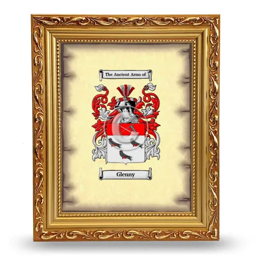 Glenny Coat of Arms Framed - Gold