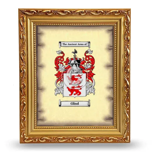Glind Coat of Arms Framed - Gold