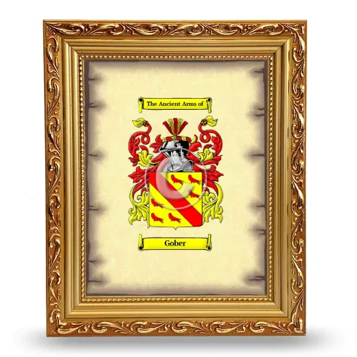 Gober Coat of Arms Framed - Gold
