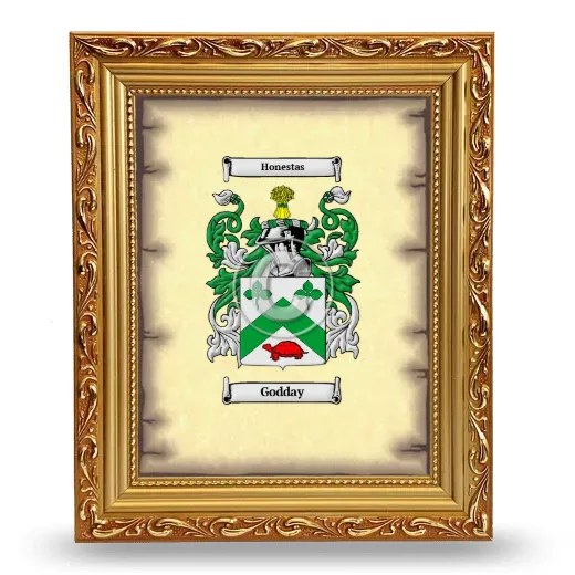 Godday Coat of Arms Framed - Gold