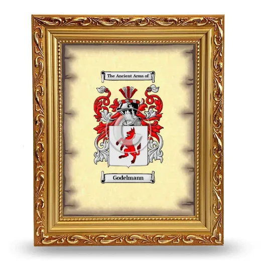 Godelmann Coat of Arms Framed - Gold