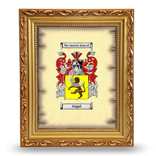 Gogal Coat of Arms Framed - Gold