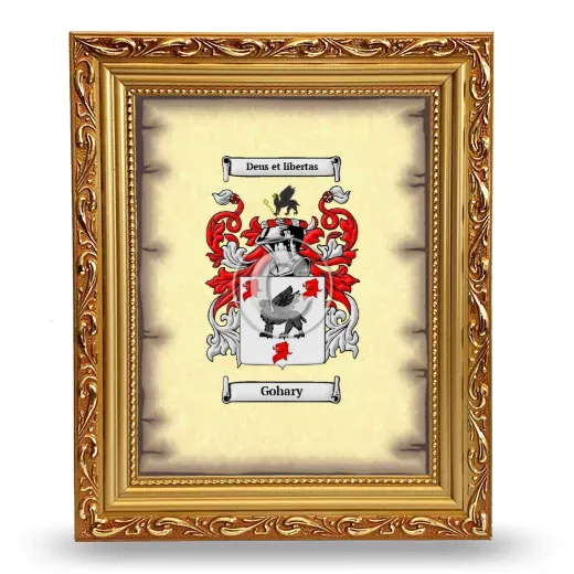 Gohary Coat of Arms Framed - Gold