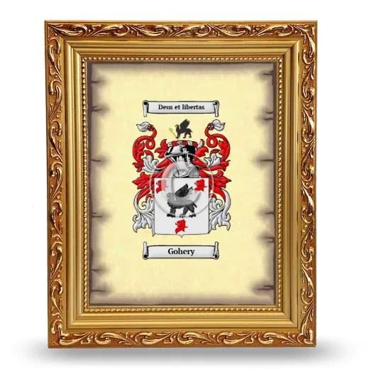 Gohery Coat of Arms Framed - Gold