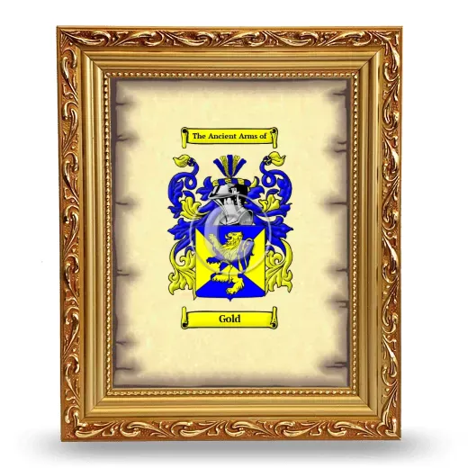 Gold Coat of Arms Framed - Gold