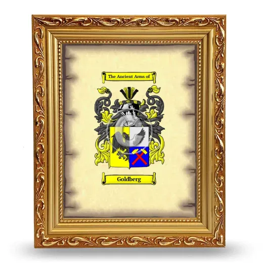 Goldberg Coat of Arms Framed - Gold