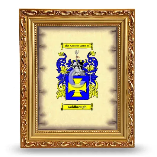 Goldbrough Coat of Arms Framed - Gold