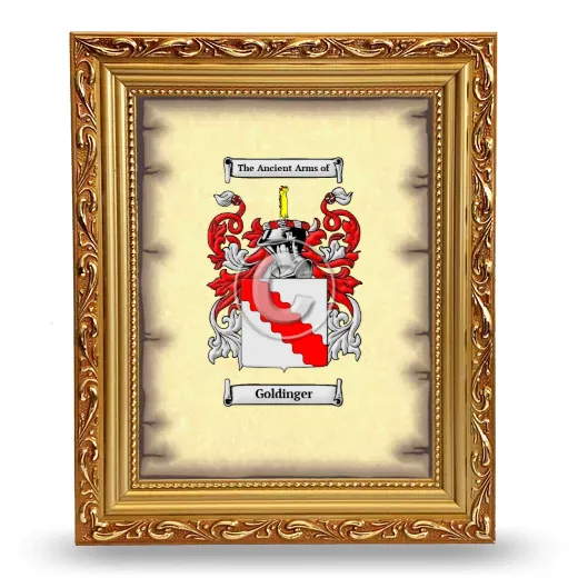 Goldinger Coat of Arms Framed - Gold