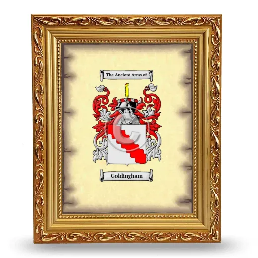 Goldingham Coat of Arms Framed - Gold