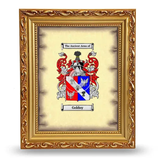 Goldny Coat of Arms Framed - Gold