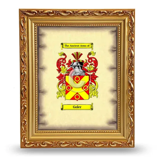 Goler Coat of Arms Framed - Gold