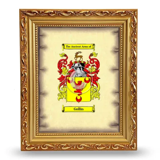 Gollin Coat of Arms Framed - Gold