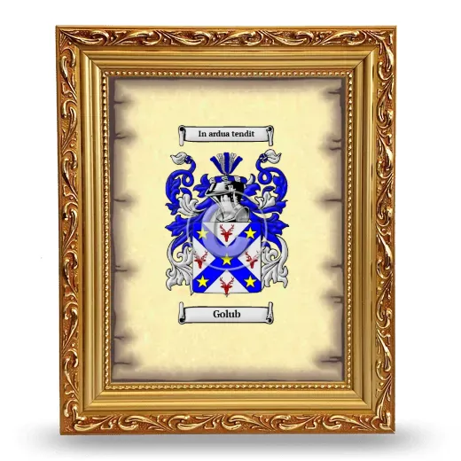 Golub Coat of Arms Framed - Gold