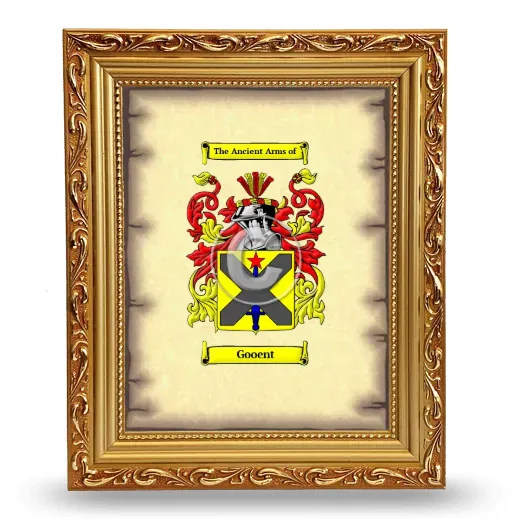 Gooent Coat of Arms Framed - Gold