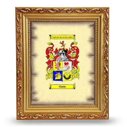 Goon Coat of Arms Framed - Gold