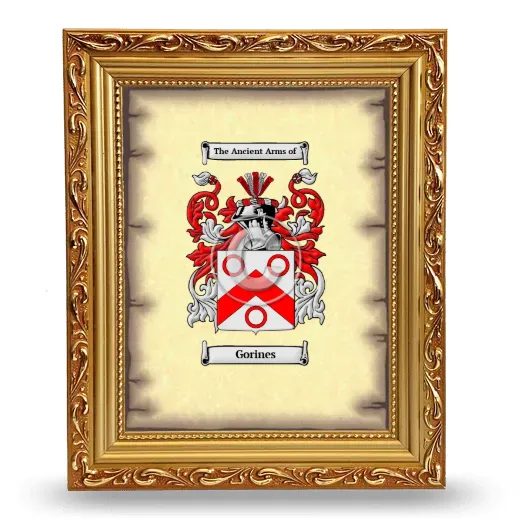 Gorines Coat of Arms Framed - Gold