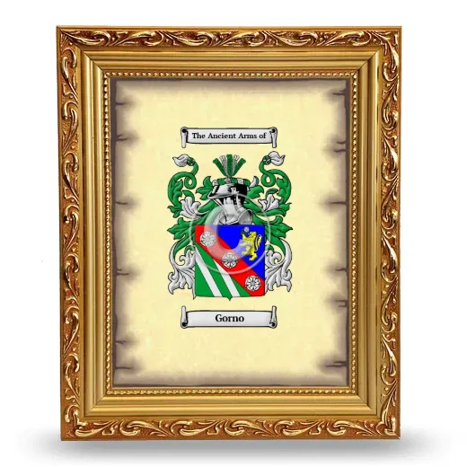Gorno Coat of Arms Framed - Gold