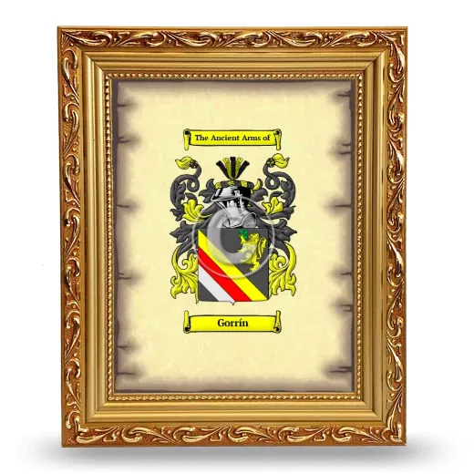 Gorrín Coat of Arms Framed - Gold