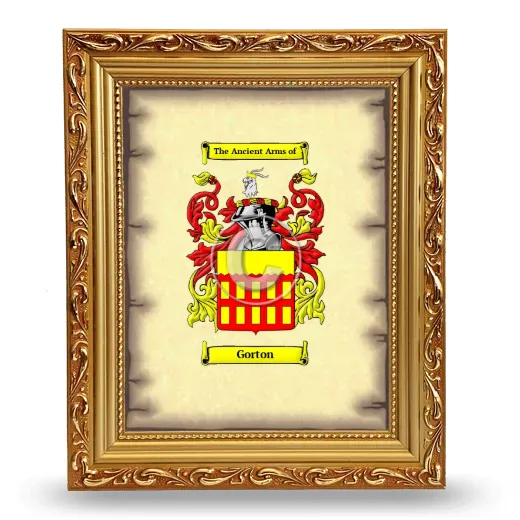 Gorton Coat of Arms Framed - Gold
