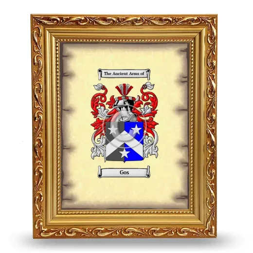 Gos Coat of Arms Framed - Gold